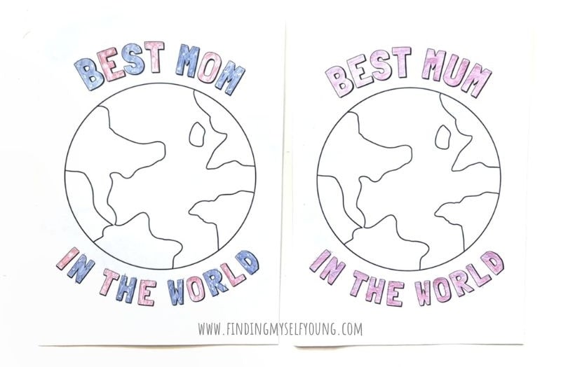 best mom in the world templates with words coloured in.